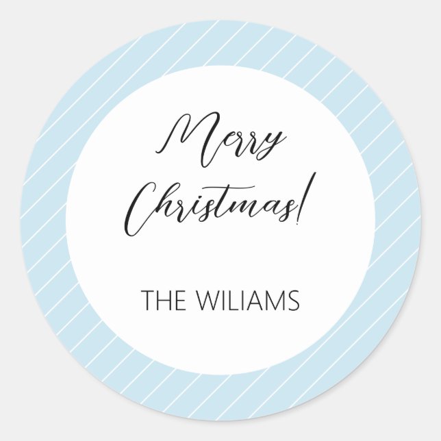 Adesivo Natal Azul Simples Geométrico (Frente)