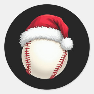 Adesivo Natal Baseball Santa Hat Engraçado Esporte Natal