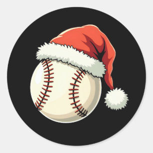 Adesivo Natal Baseball Santa Hat Engraçado Esporte Natal