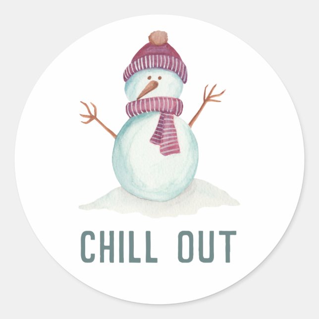 Adesivo Natal Boneco de Neve Divertido (Frente)