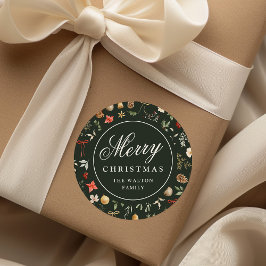 Adesivo Natal Botânico Festivo Alegre Natal
