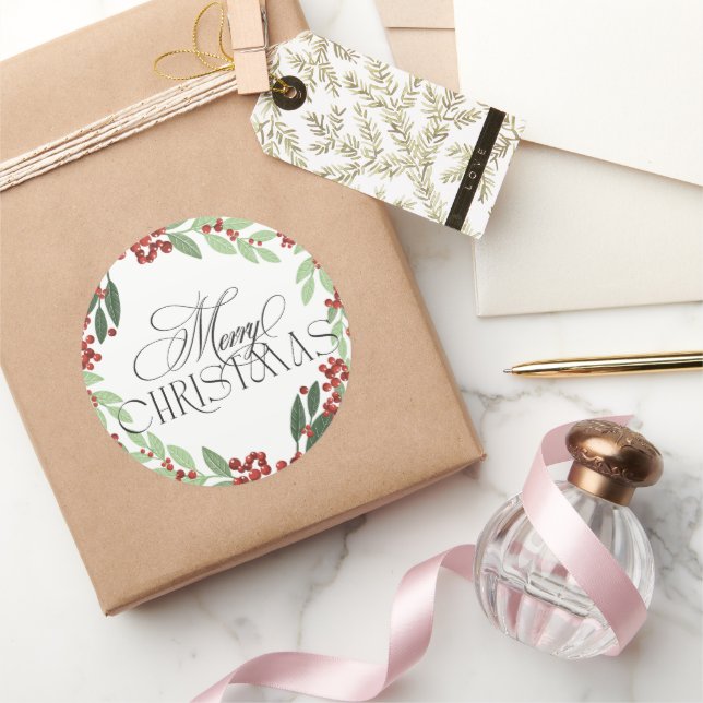 Adesivo Natal Botânico Moderno Encantado (Presentear)