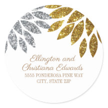 Natal branco-florido Dourado Elegante Silver