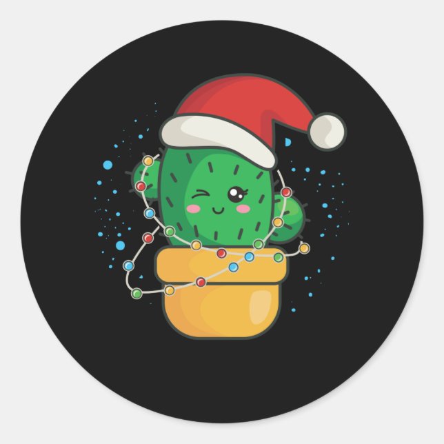 Adesivo Natal Cactus Succulent (Frente)