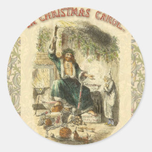 Adesivo Natal Carol Scrooge Ghost Presente Trabalho de art