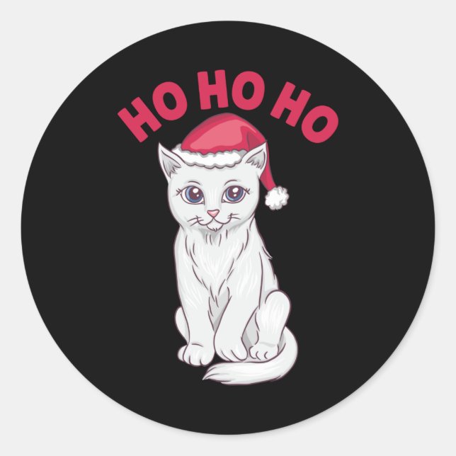 Adesivo Natal Cat Ho Ho Ho (Frente)