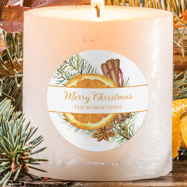 Adesivo Natal Citrus Spice Holiday Orange Slice