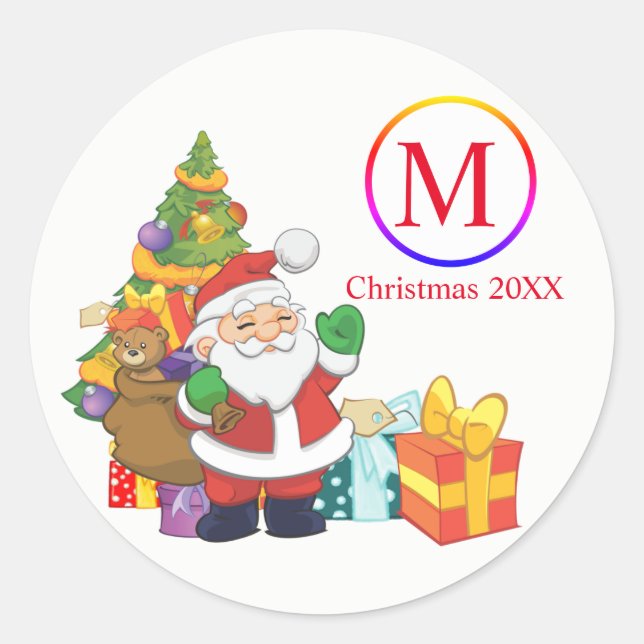 Adesivo Natal clássico do Papai Noel (Frente)