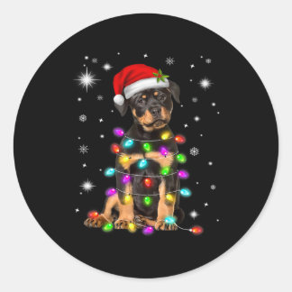 Adesivo Natal Com Cão Rottweiler