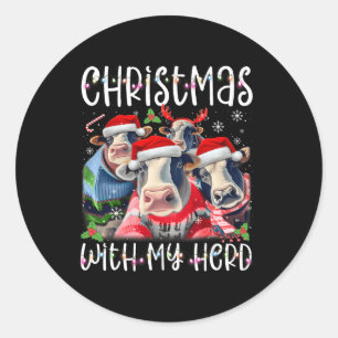 Adesivo Natal Com Meu Farmário De Vaca