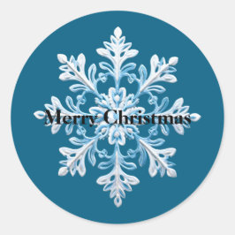 Adesivo Natal com Neve Branca Azul