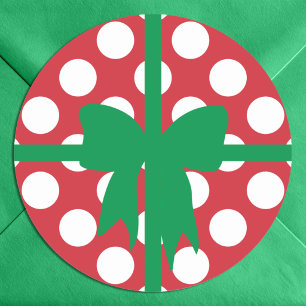 Adesivo Natal com Pontos Vermelhos e Brancos