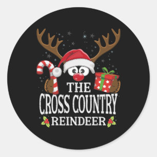 Adesivo Natal Correspondendo A Família De Rena Cross Count
