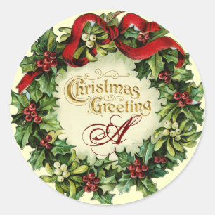 ADESIVO NATAL CRUZADO COM MISTETOS E HOLLY BERRIES