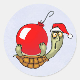 Adesivo Natal da bola da tartaruga