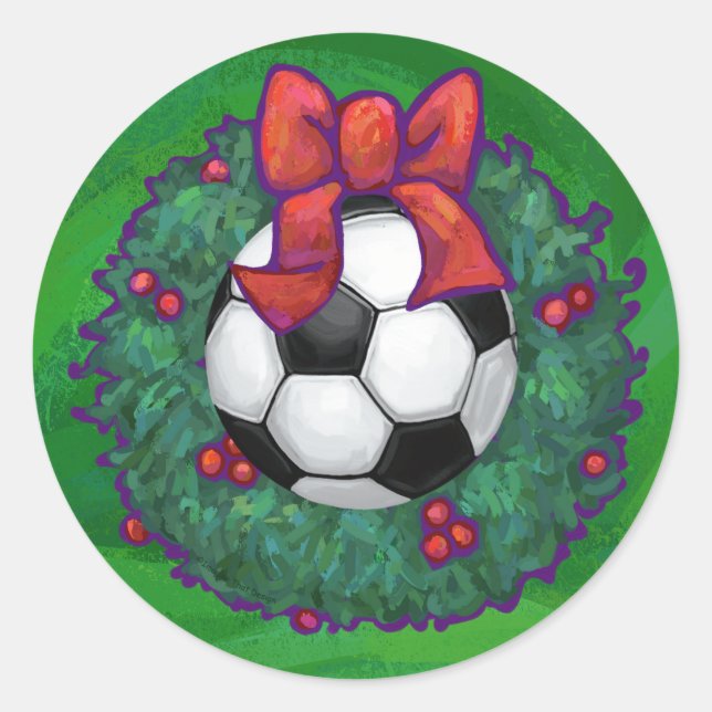 Adesivo Natal da Bola de Futebol (Frente)