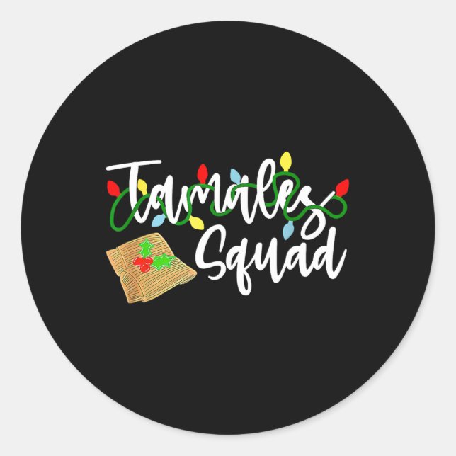 Adesivo Natal da equipe Tamales Squad Tamales (Frente)