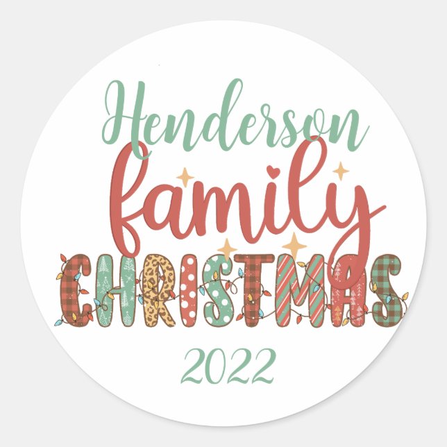Adesivo Natal da família (Frente)