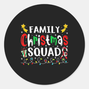 Adesivo Natal da família 2023 Santa Hat Tripulação Brincad