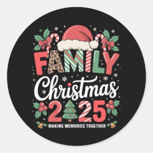 Adesivo Natal da Família 2025 Família Combinando Roupas de