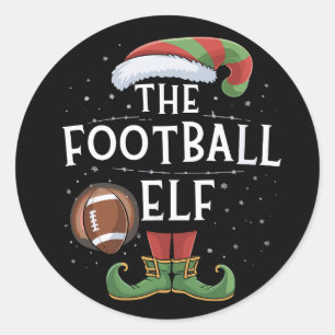 Adesivo Natal da Família Elf de Futebol Americano