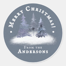 Natal da Floresta Azul Elegante