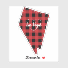 Adesivo Natal da Xadrez do estado da cidade natal do Nevad