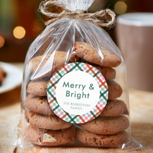 Adesivo Natal da Xadrez Feliz Brilhante Personalizada