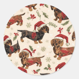 Adesivo Natal Dachshund