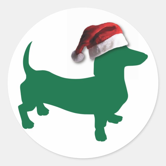 Adesivo Natal Dachshund (Frente)