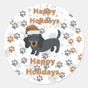Adesivo Natal Dachshund