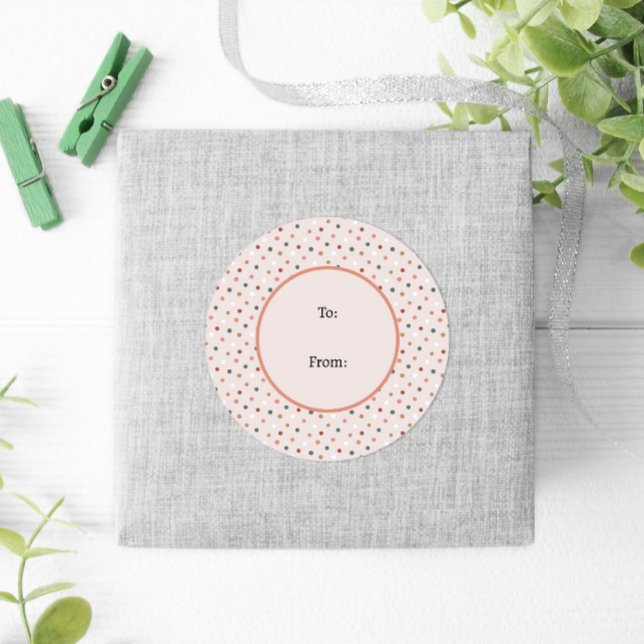 Adesivo Natal das Bolinhas de diversão de Pastel cor-de-ro (Criador carregado)