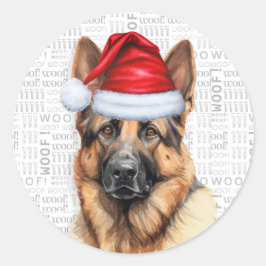 Adesivo Natal de Arte de Palavras-german shepherd
