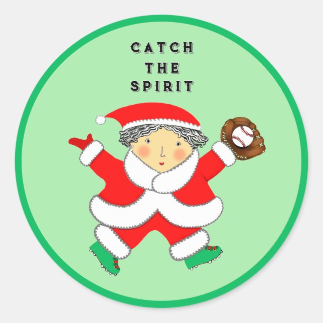 Adesivo Natal de beisebol (Frente)