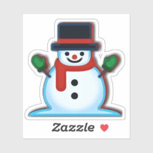 Adesivo Natal de Emoji Snowman