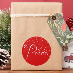 Adesivo Natal de Férias da Paz Vermelha