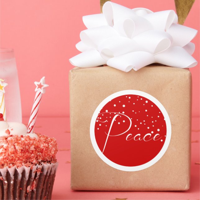 Adesivo Natal de Férias da Paz Vermelha (Festa)