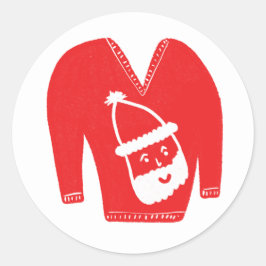 Adesivo Natal de Férias PERSONALIZADAS Ugly Sweater