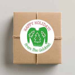 Adesivo Natal de Férias PERSONALIZADAS Ugly Sweater