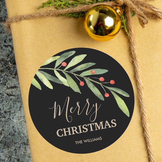 Adesivo Natal de Holly e Berries (Criador carregado)