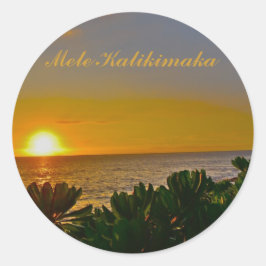 Adesivo Natal de Mele Kalikimaka nos trópicos
