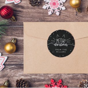 Adesivo Natal de Meowy - orelhas & suiças de gato