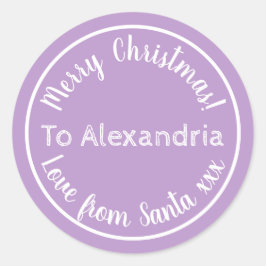 Adesivo Natal De Papais noeis Purple Lilac Personalizado