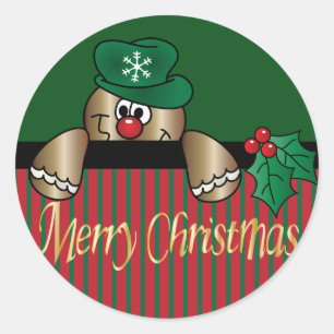 Adesivo Natal de Peeker do pão-de-espécie