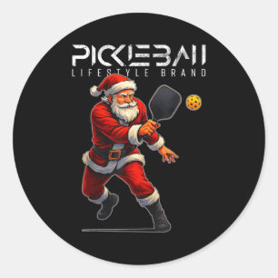 Adesivo Natal de pickleball com raquete pendurada de natal