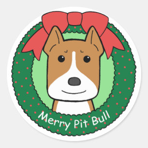 Adesivo Natal de Pitbull