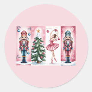 Adesivo Natal de Quebra-Nozes Aquarela Festivo Feminino
