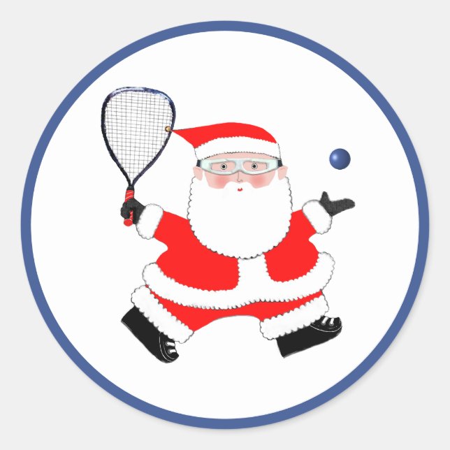Adesivo Natal de Raquetebol (Frente)