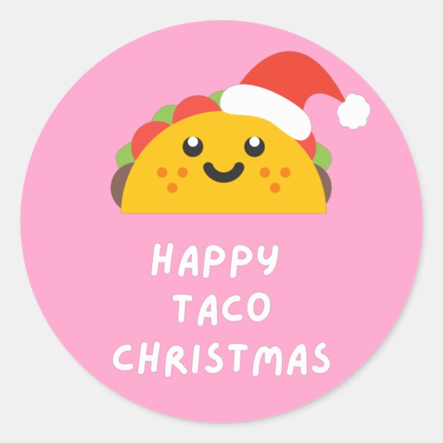 ADESIVO NATAL DE TACO FELIZ (Frente)