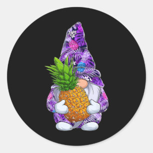 Adesivo Natal de Verão Gnome do Abacaxi Havaiano em 